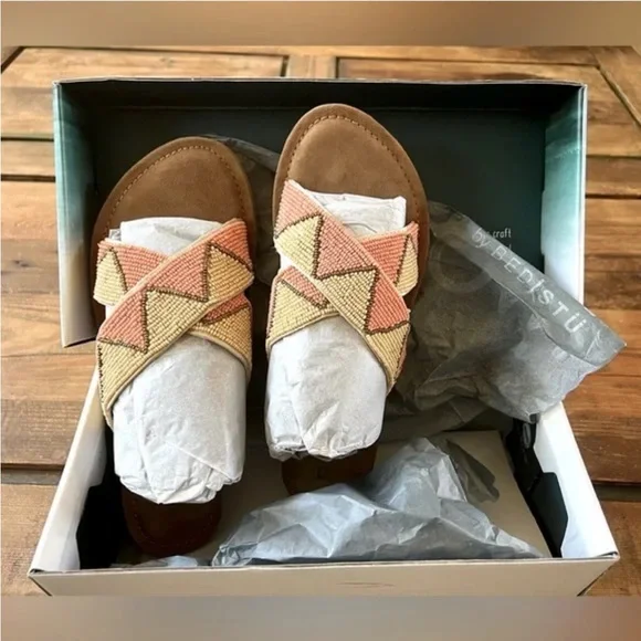 BED STU Roan Bahama Beaded Slide Sandals NWOT 7.5 - Picture 2 of 15